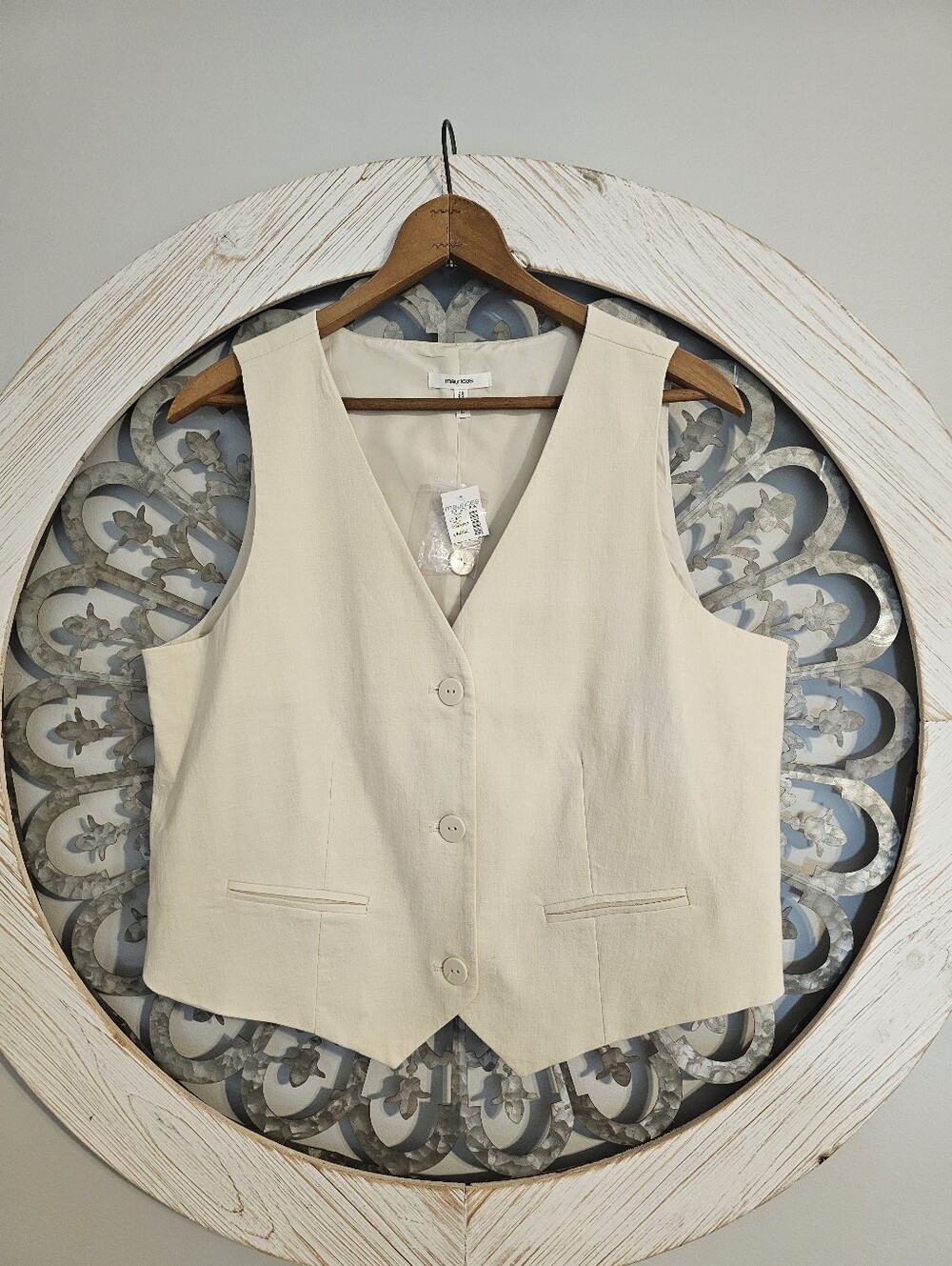NWT Cream Colored Vest